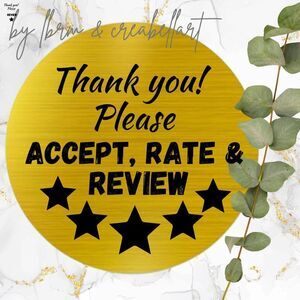 100 Thermal Thank you Stickers 1.57"  | Review Stickers